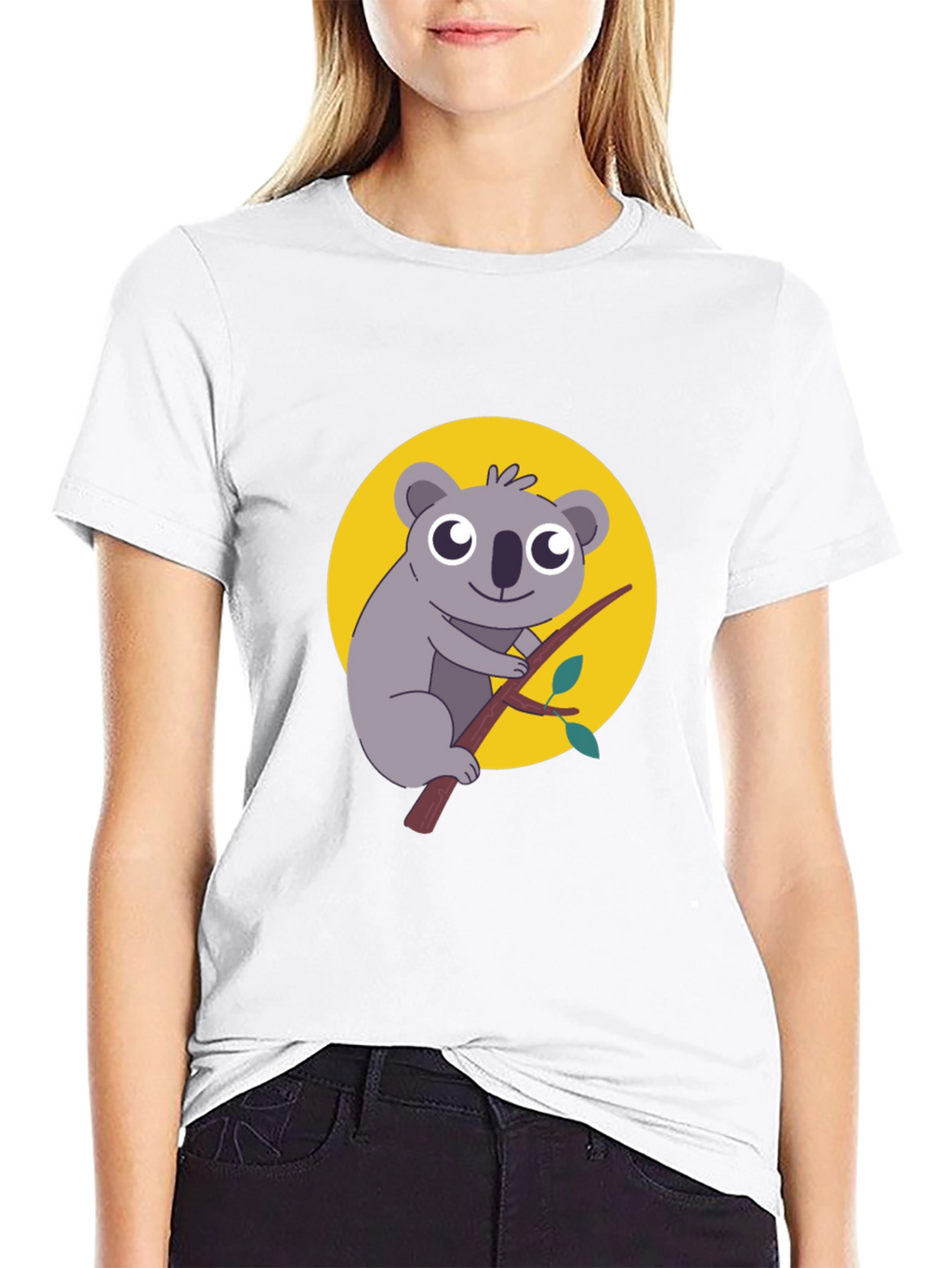 Koala Graphic Tee - Mens Black Cotton T-Shirt