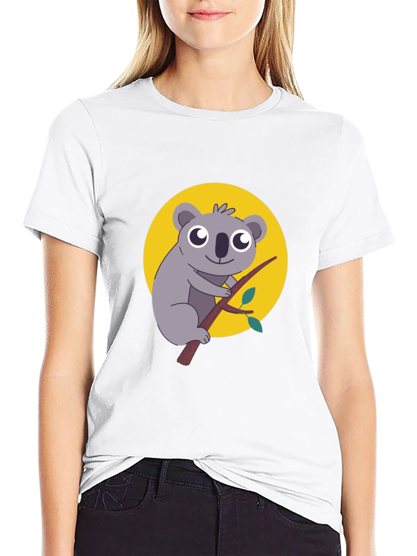 Koala Graphic Tee - Mens Black Cotton T-Shirt