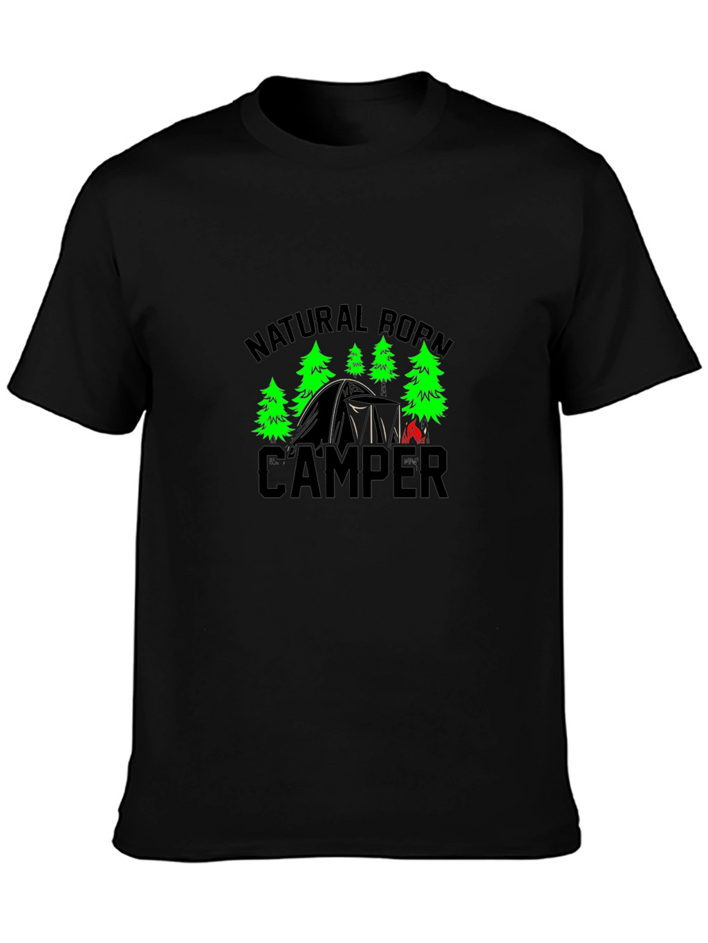 Natural Born Camper Black T-Shirt