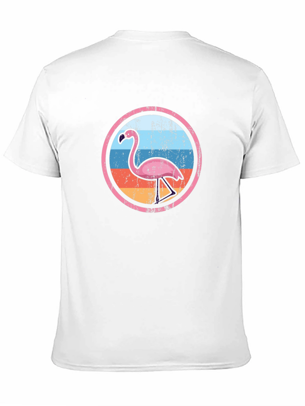 Retro Flamingo Graphic Tee - Mens Black T-Shirt