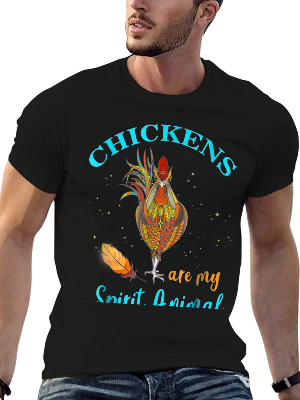 Chicken Spirit Animal Graphic T-Shirt