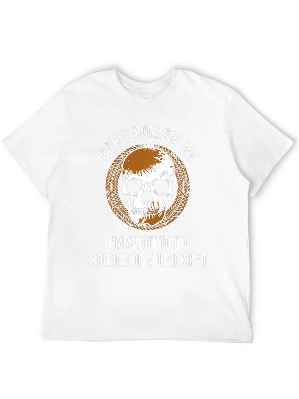 Dont Follow Me Skull Graphic T-Shirt