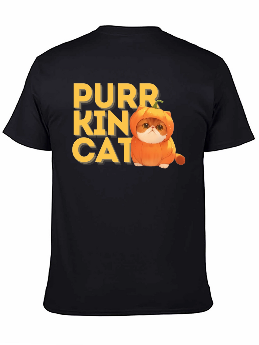 Purr-kin Cat T-shirt: Halloween Cat in Pumpkin