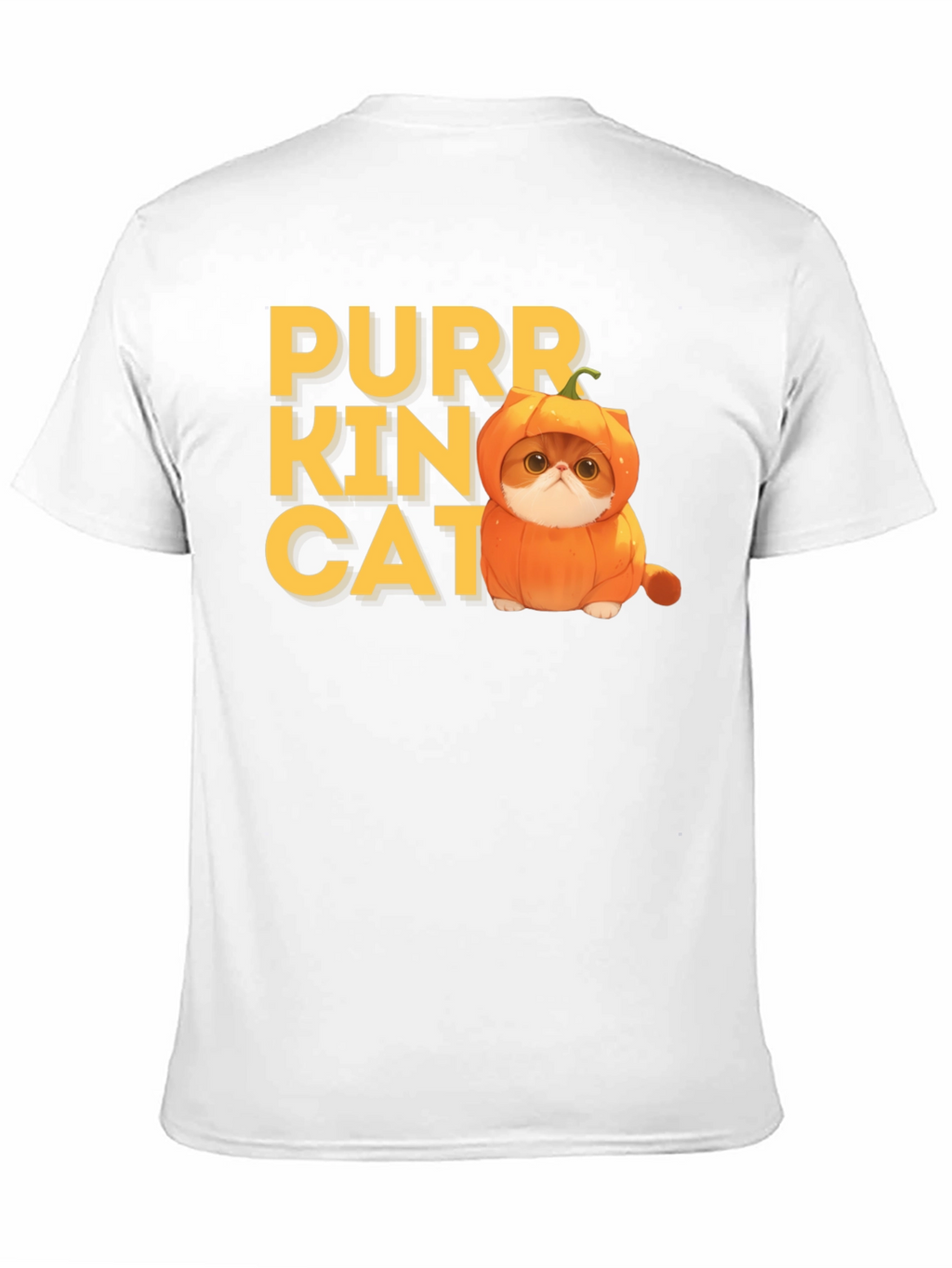 Purr-kin Cat T-shirt: Halloween Cat in Pumpkin