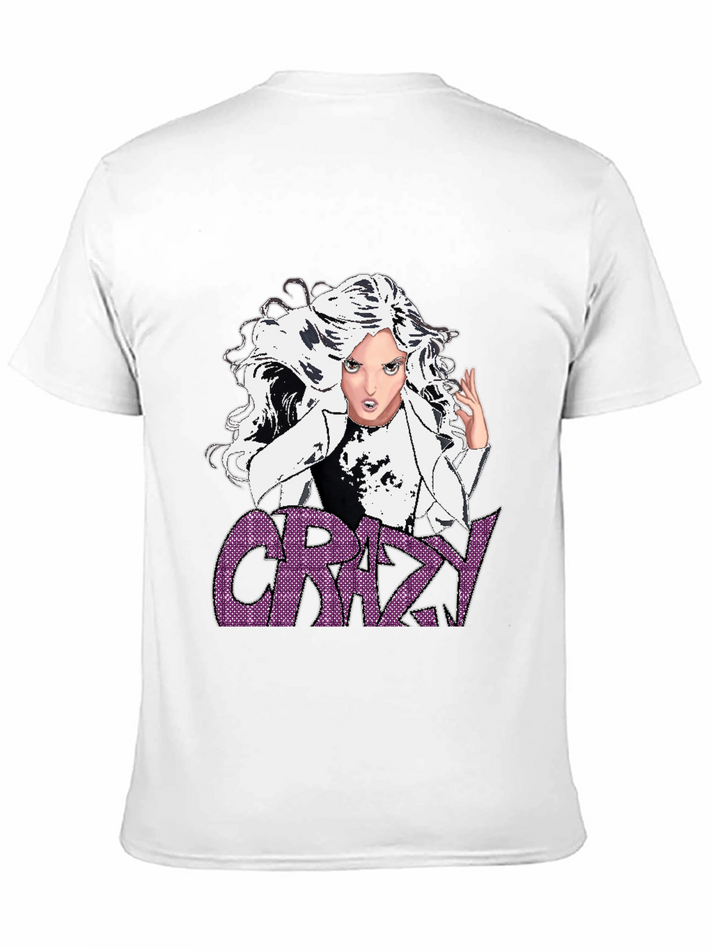 Crazy Graphic T-Shirt - Black - Anime Style