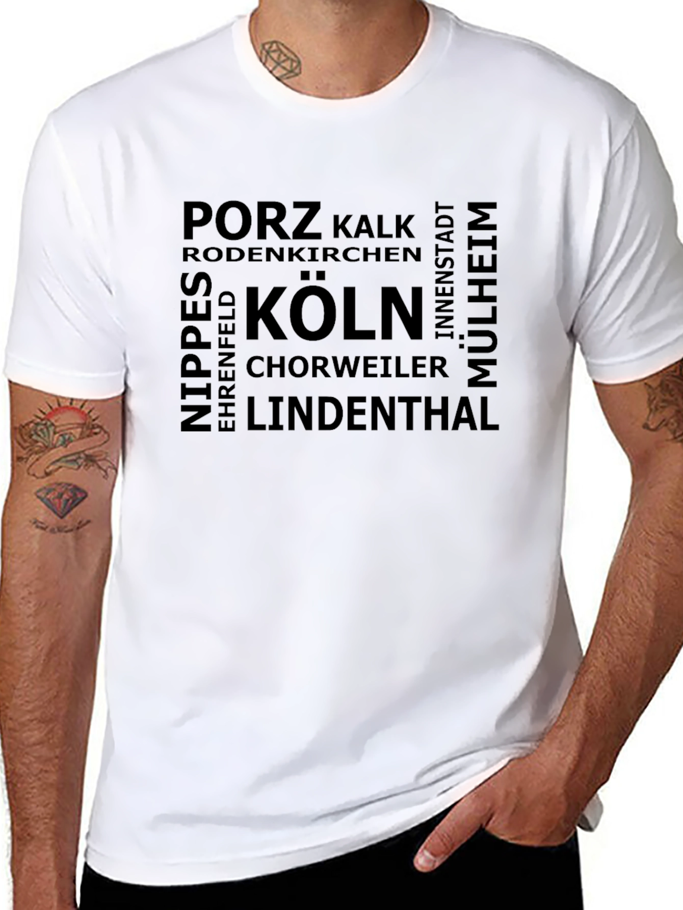 Cologne Germany District Black T-Shirt