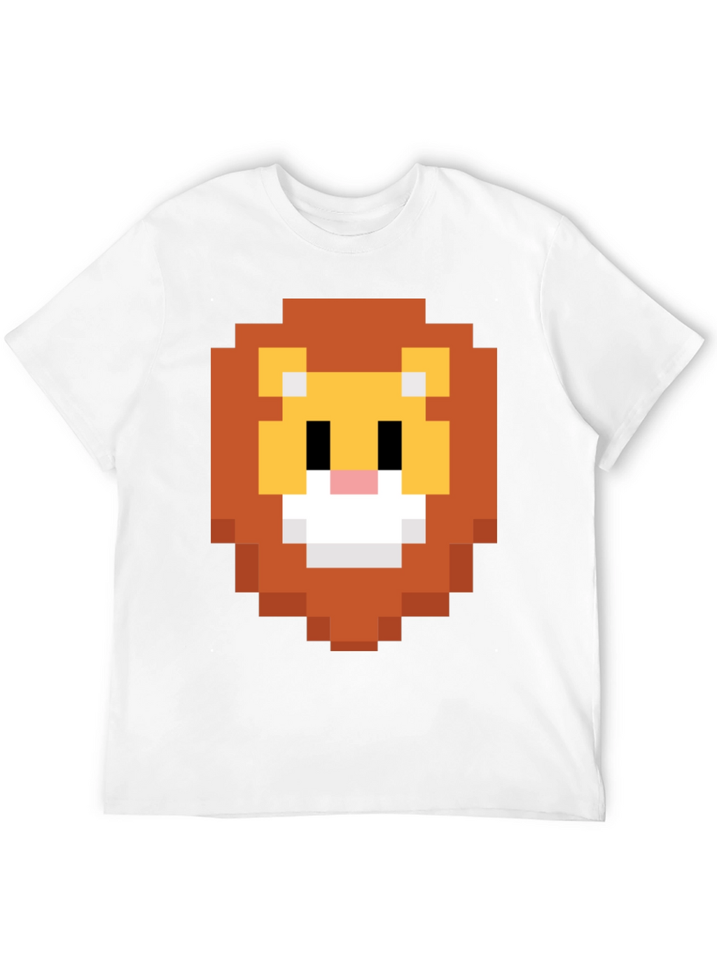 Pixel Lion Graphic Tee - Retro Style