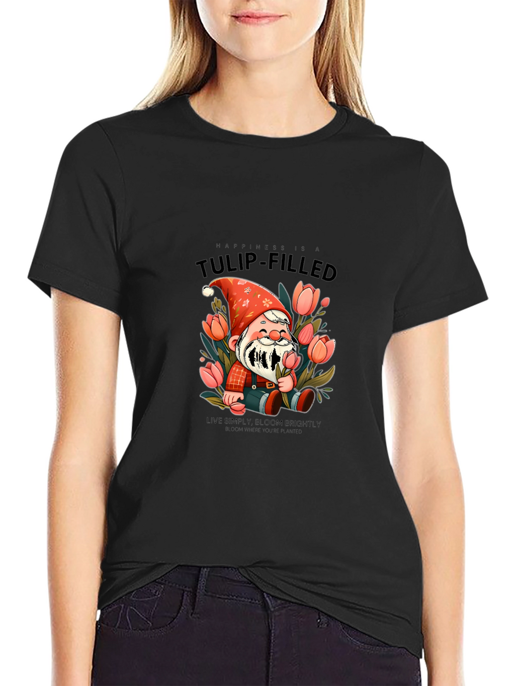 Tulip-Filled Happiness Graphic Tee - Bloom Brightly