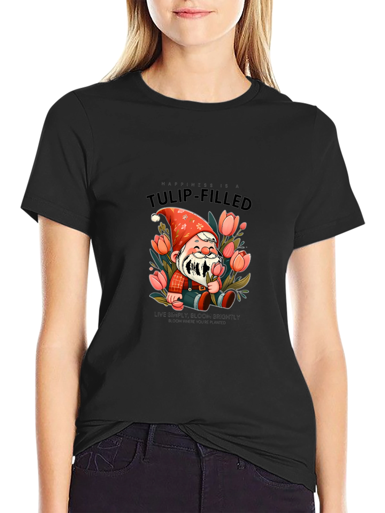 Tulip-Filled Happiness Graphic Tee - Bloom Brightly