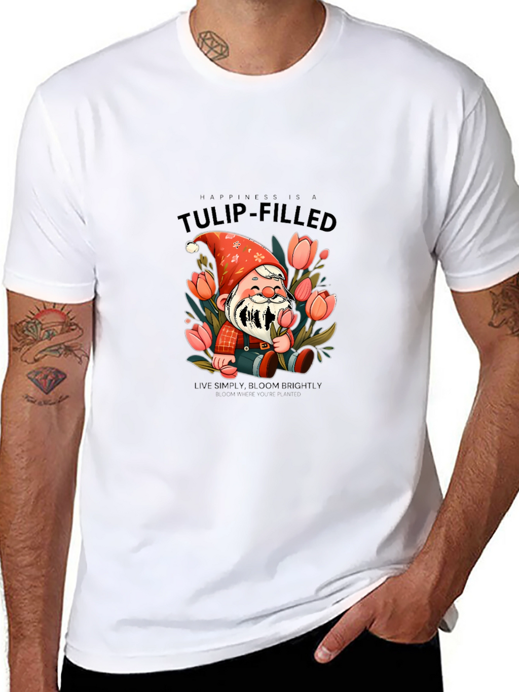 Tulip-Filled Happiness Graphic Tee - Bloom Brightly