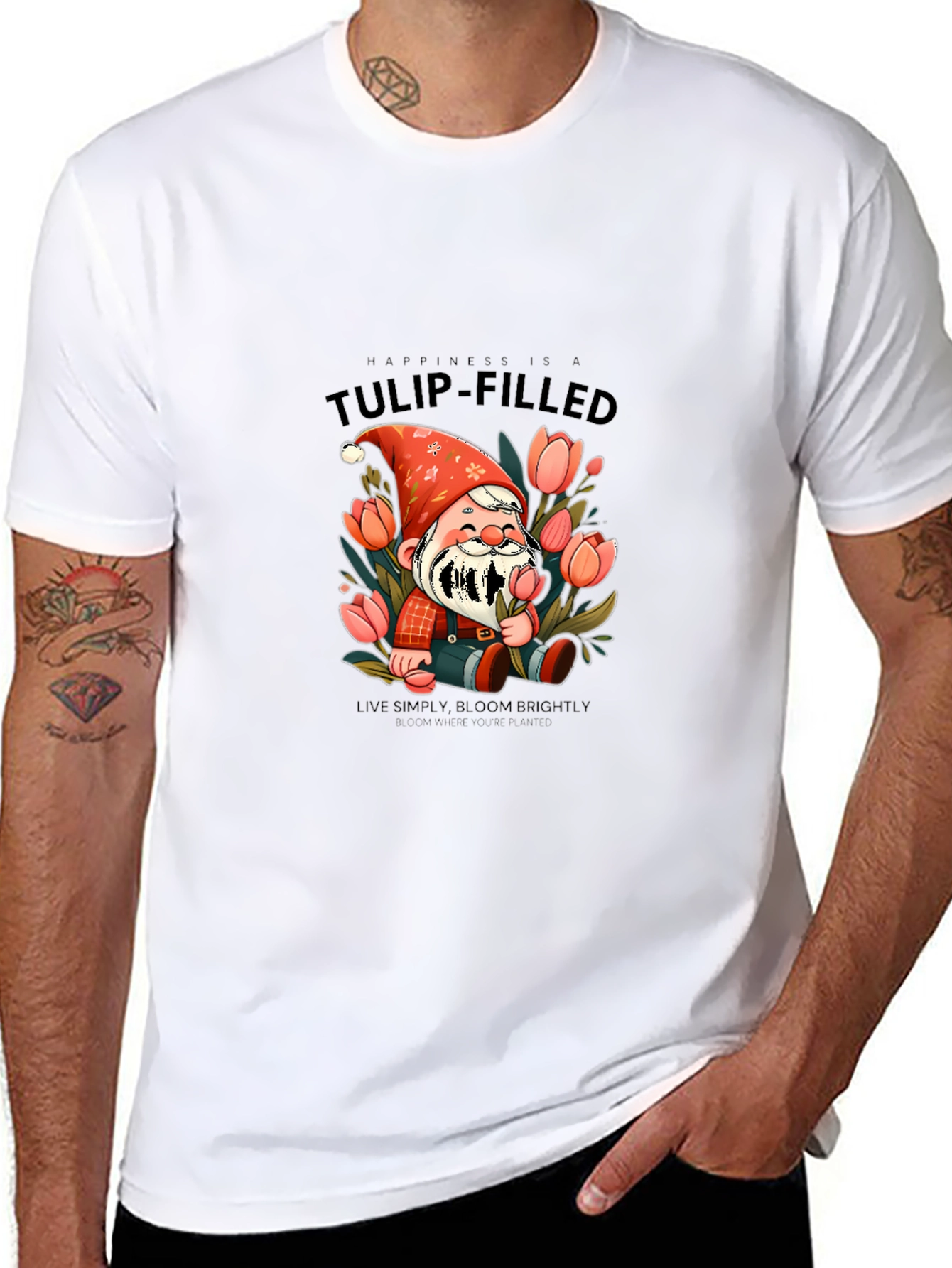 Tulip-Filled Happiness Graphic Tee - Bloom Brightly