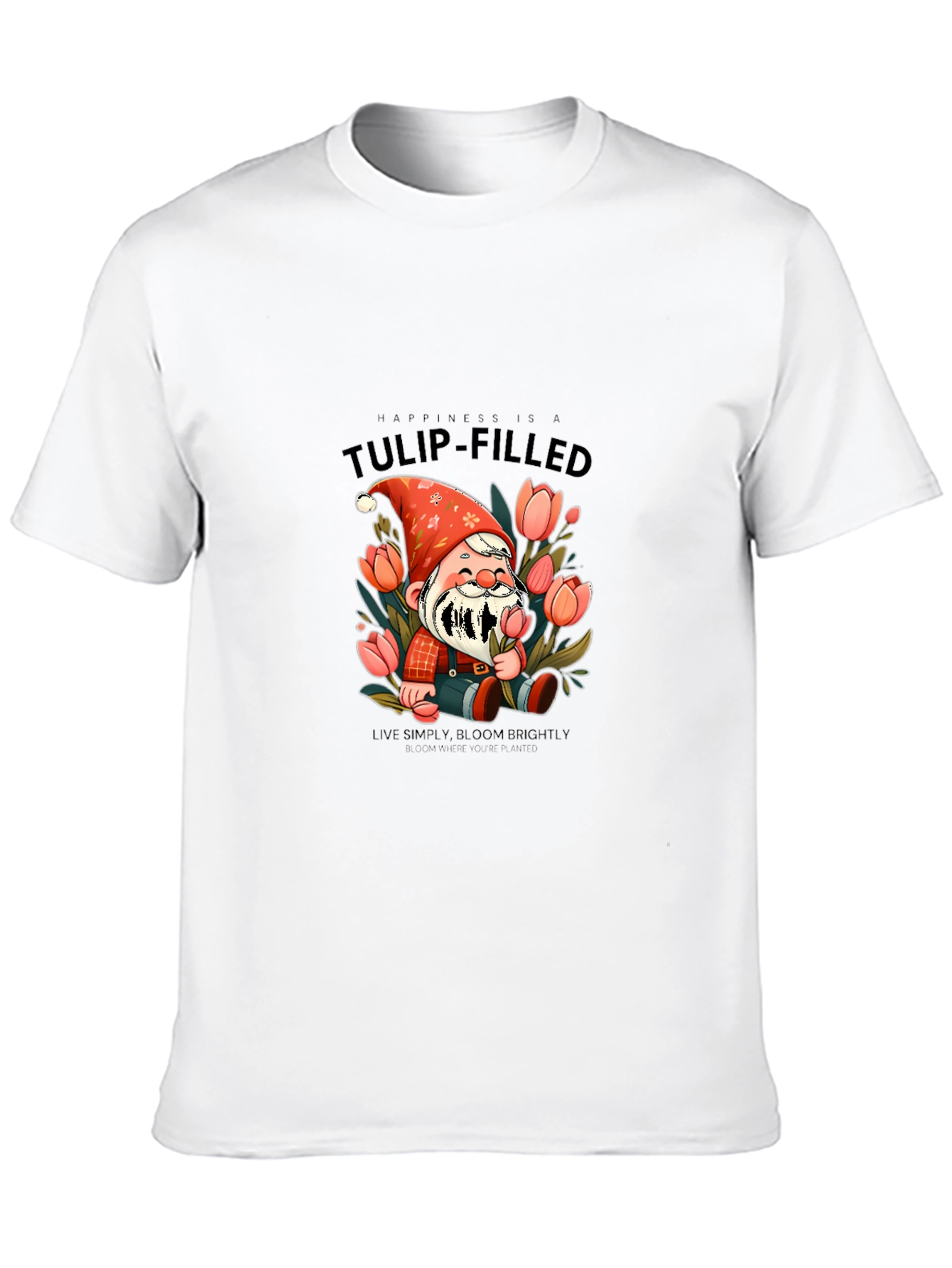 Tulip-Filled Happiness Graphic Tee - Bloom Brightly