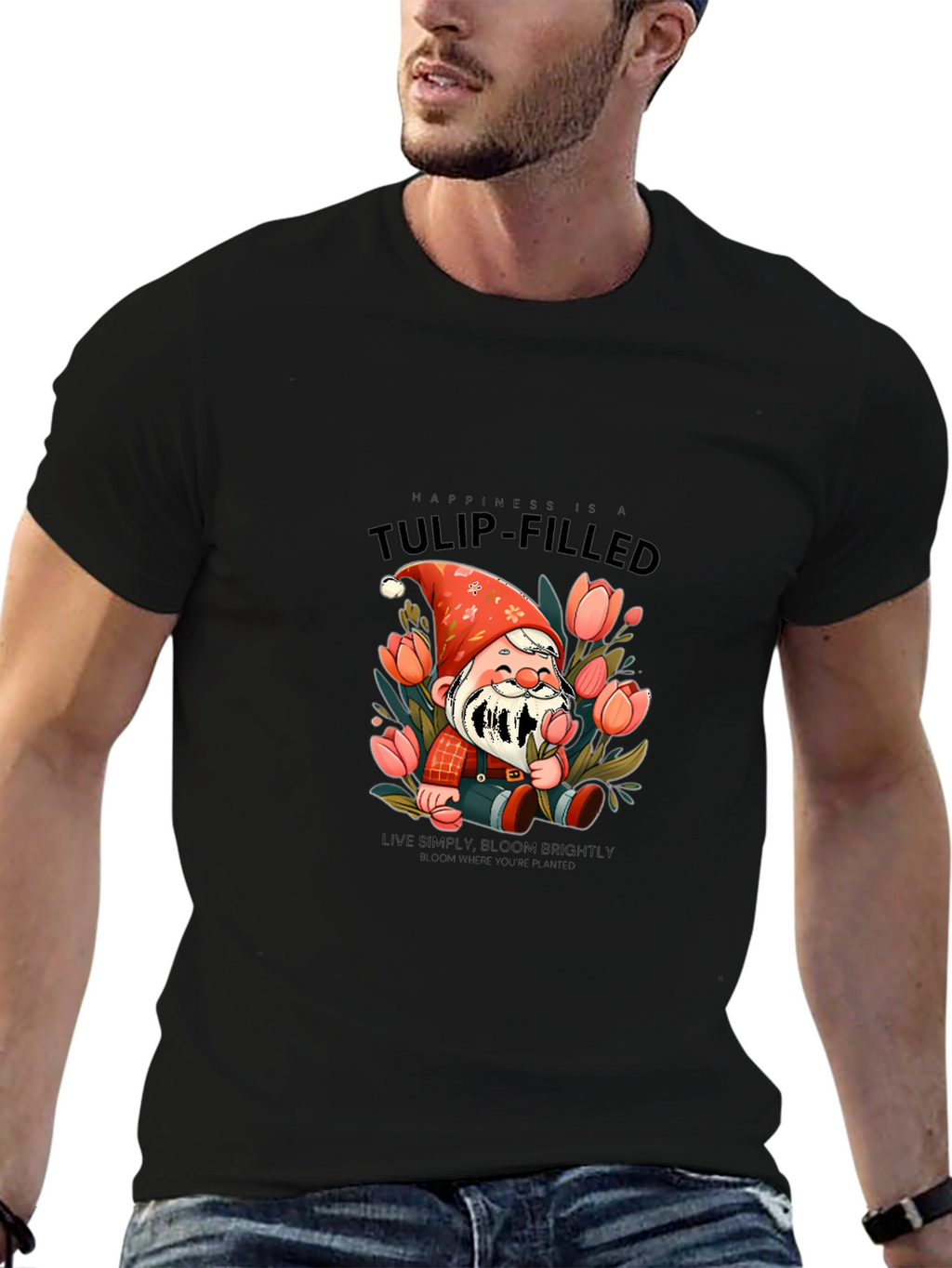 Tulip-Filled Happiness Graphic Tee - Bloom Brightly