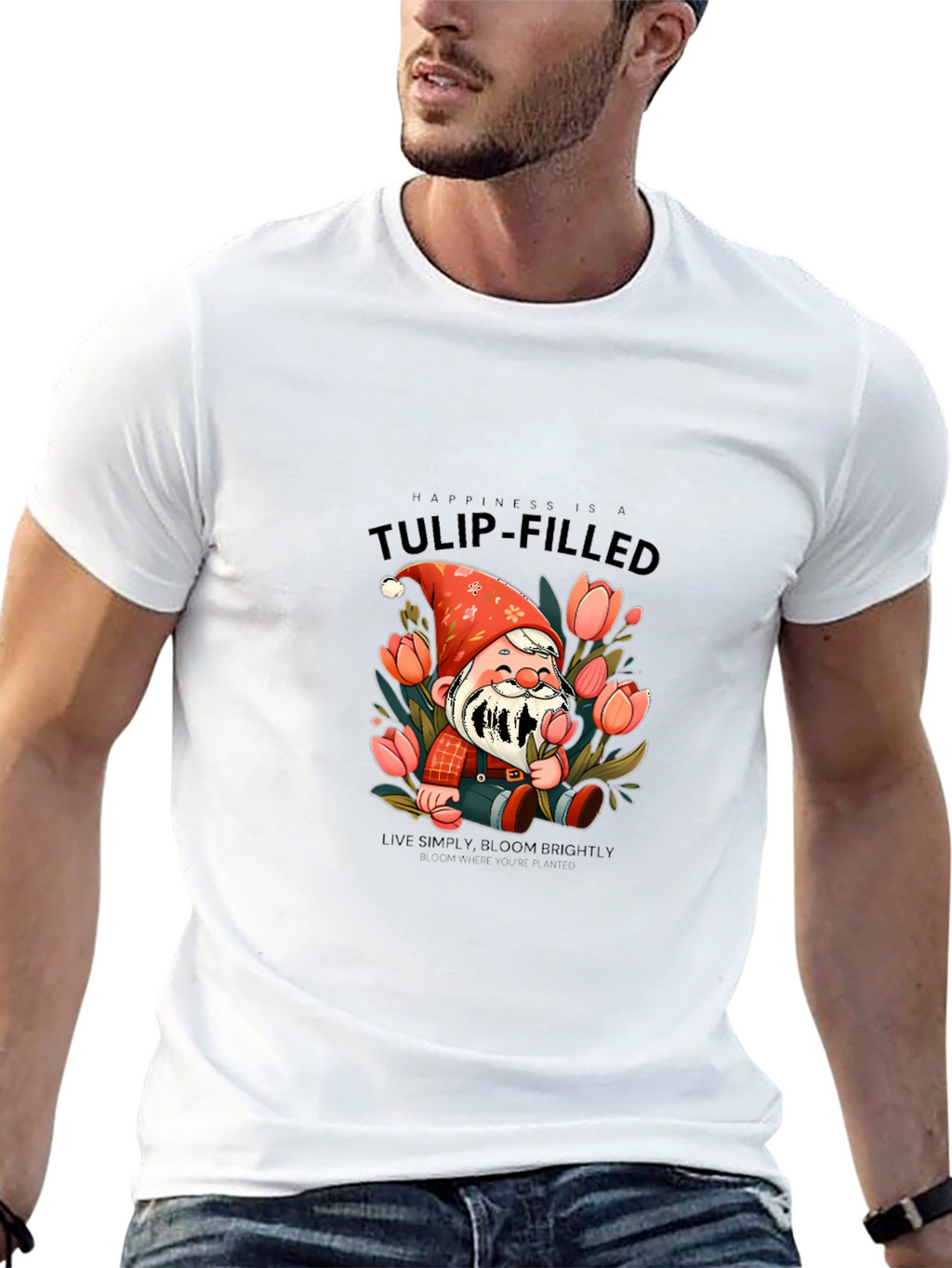 Tulip-Filled Happiness Graphic Tee - Bloom Brightly