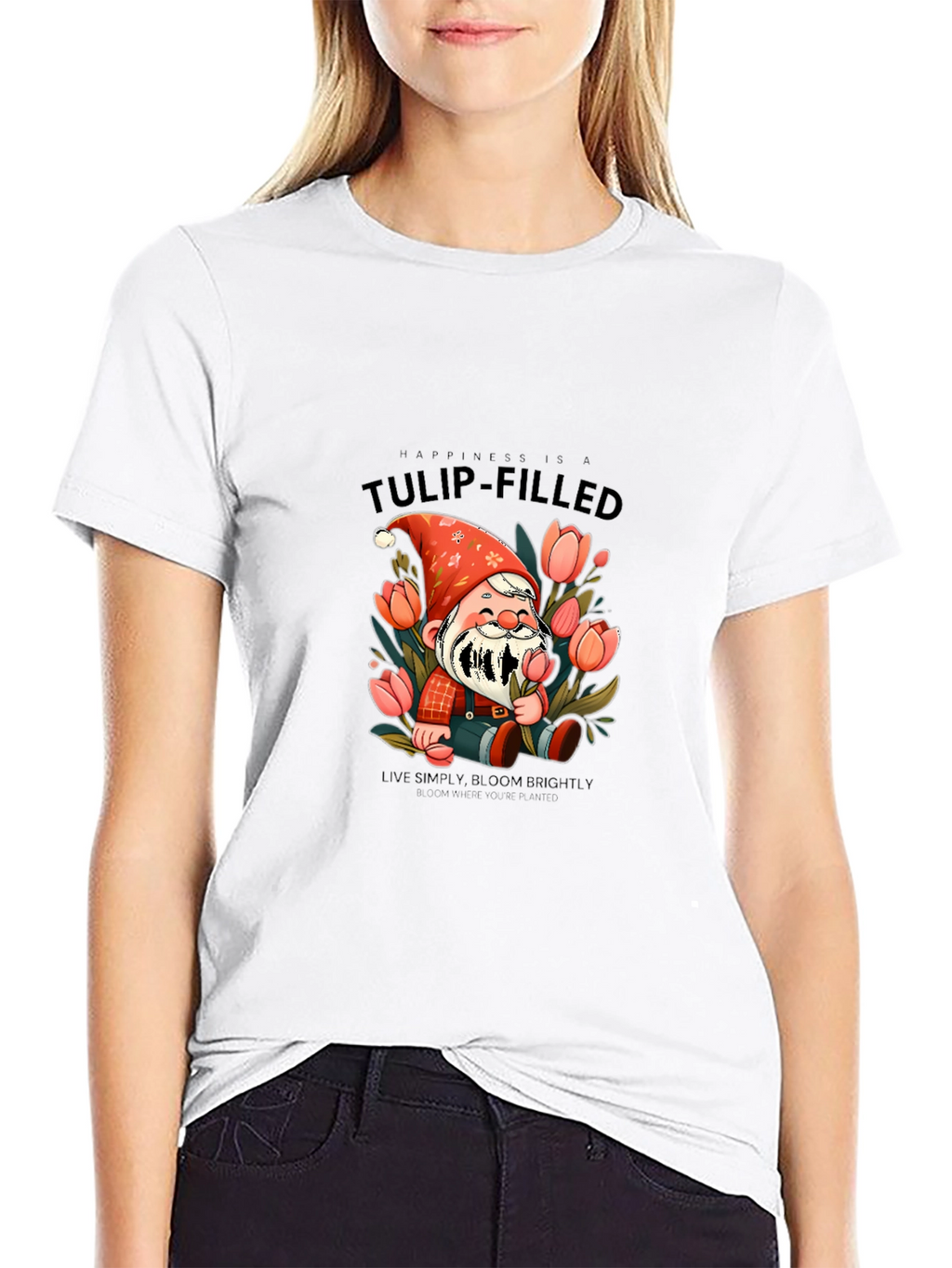 Tulip-Filled Happiness Graphic Tee - Bloom Brightly