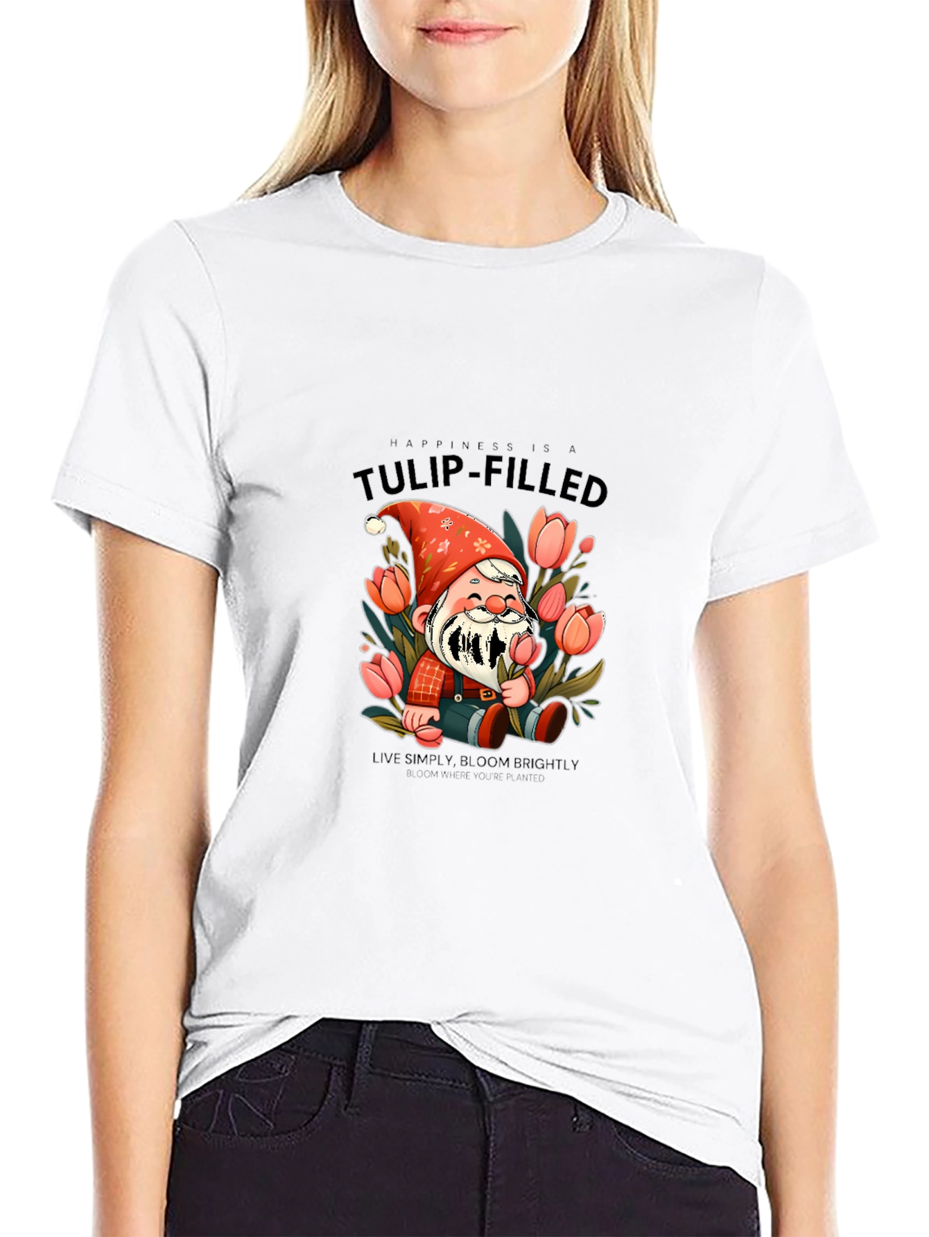 Tulip-Filled Happiness Graphic Tee - Bloom Brightly