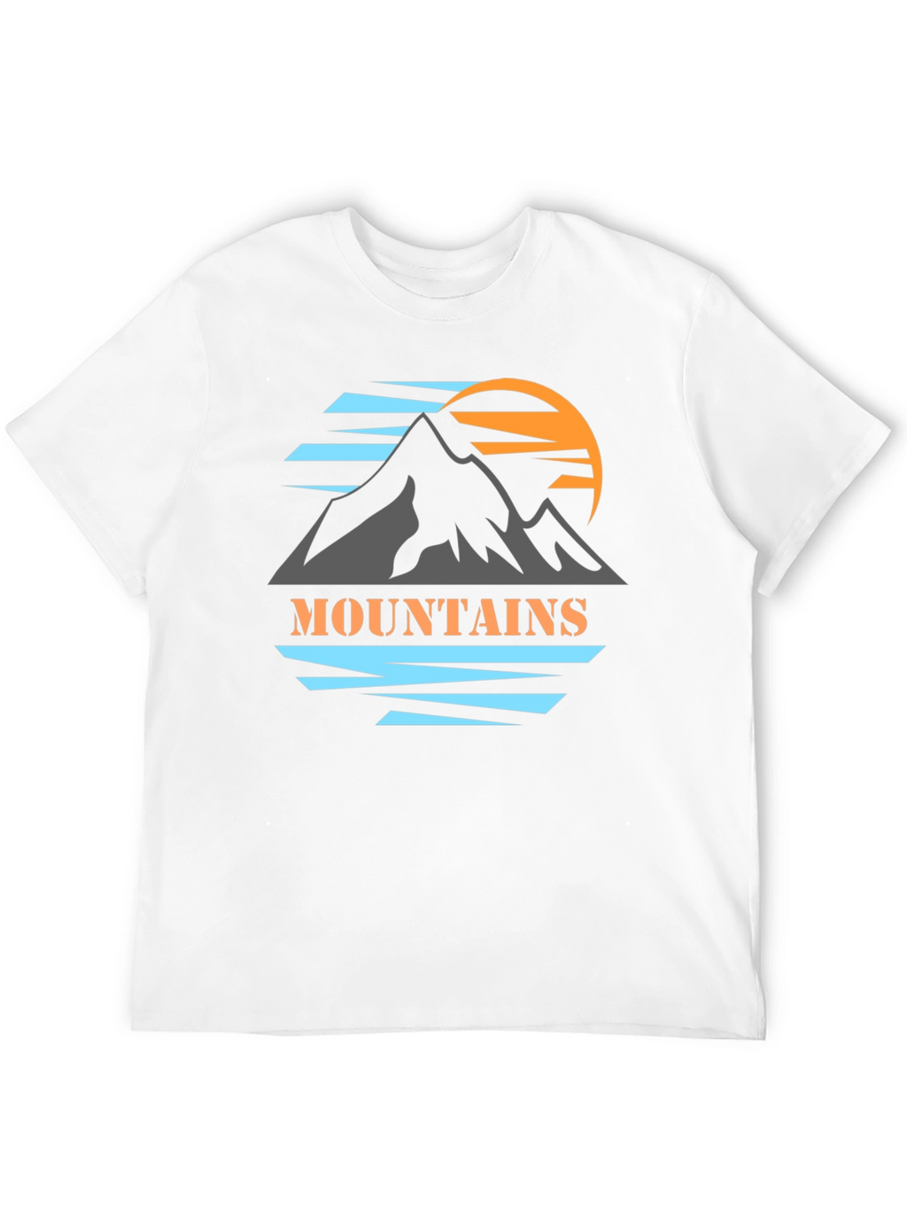 Mountains Graphic Print Black T-Shirt