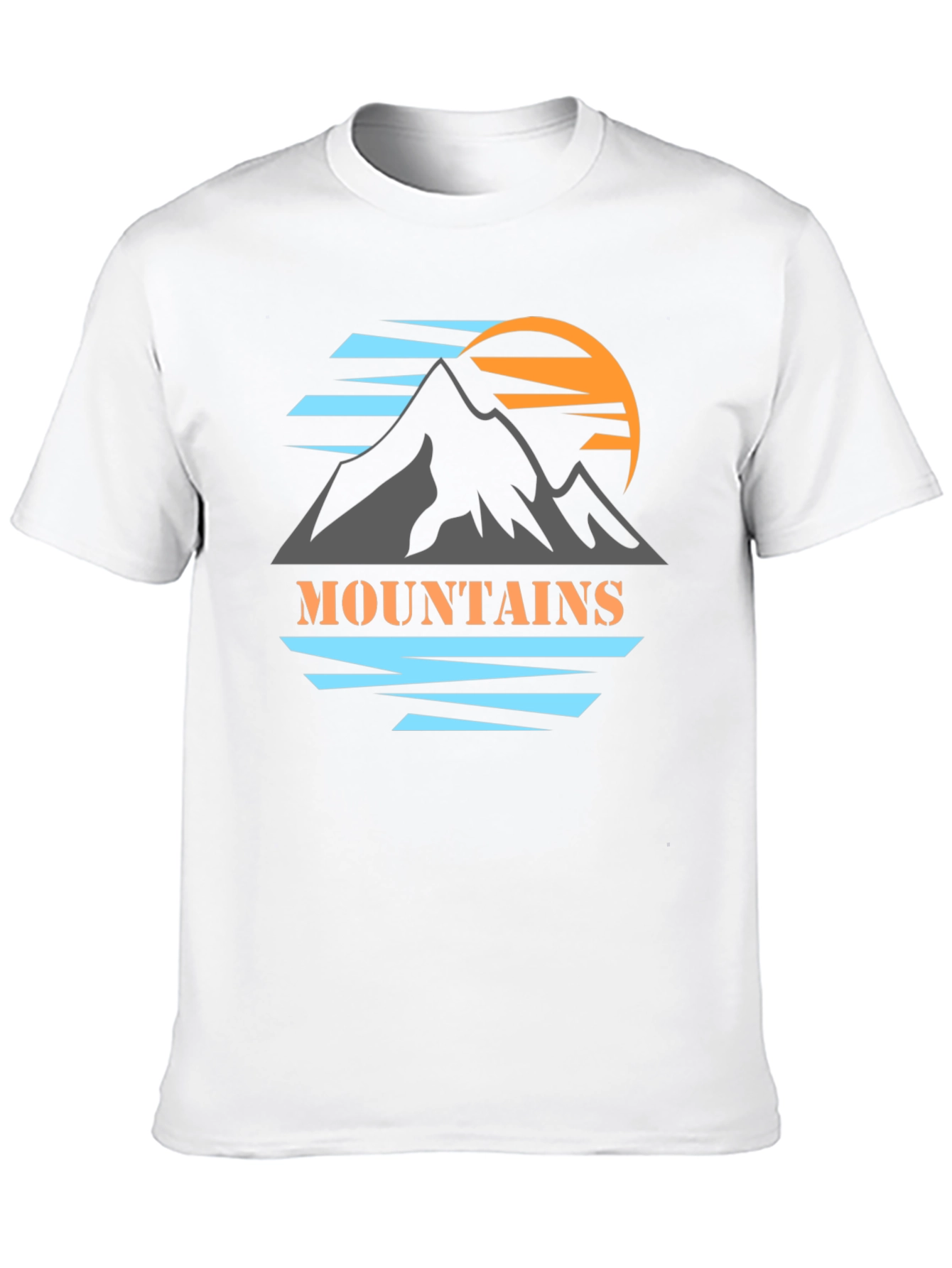 Mountains Graphic Print Black T-Shirt