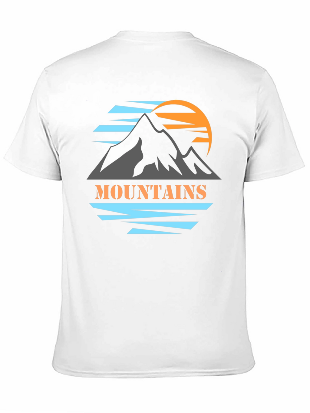 Mountains Graphic Print Black T-Shirt