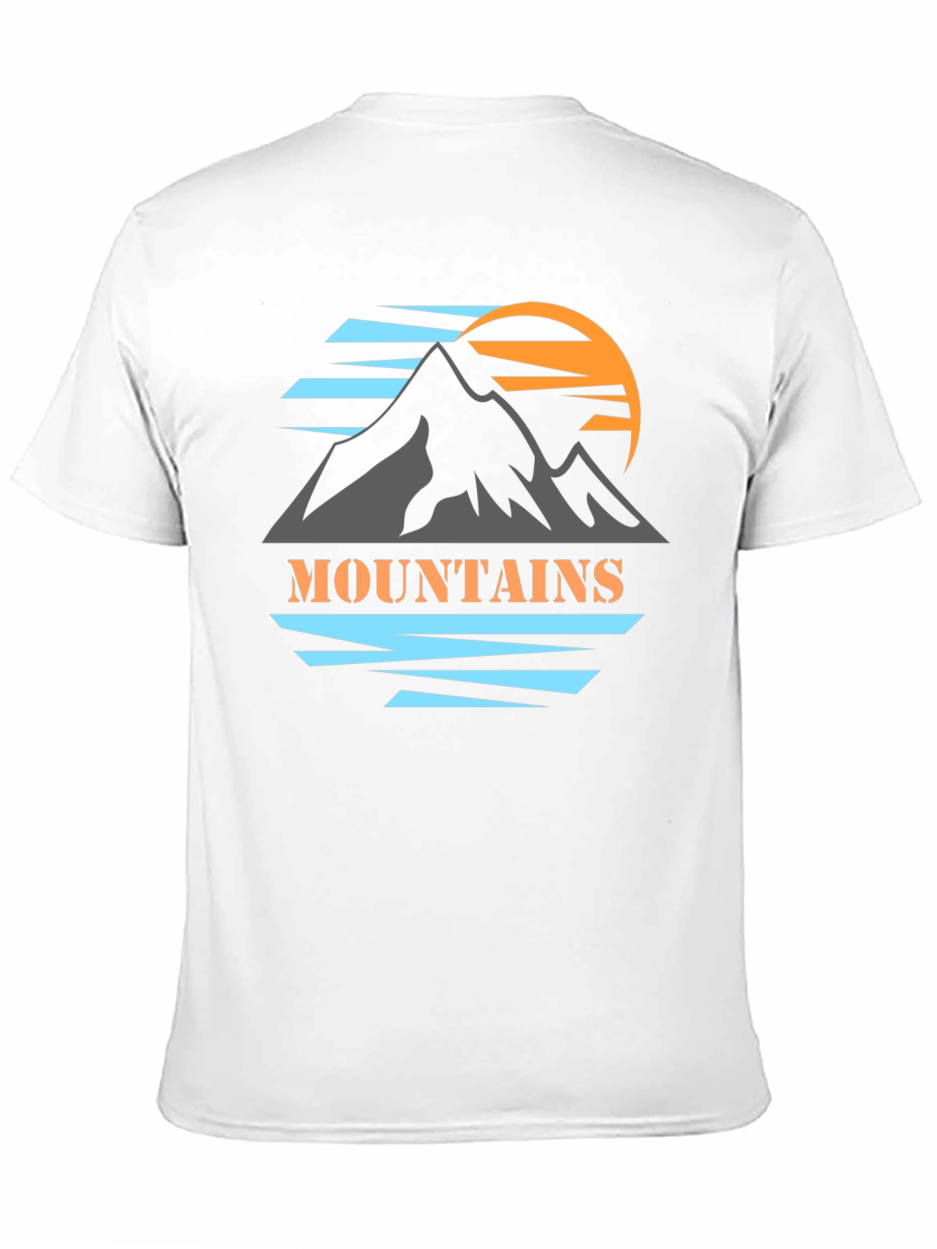 Mountains Graphic Print Black T-Shirt