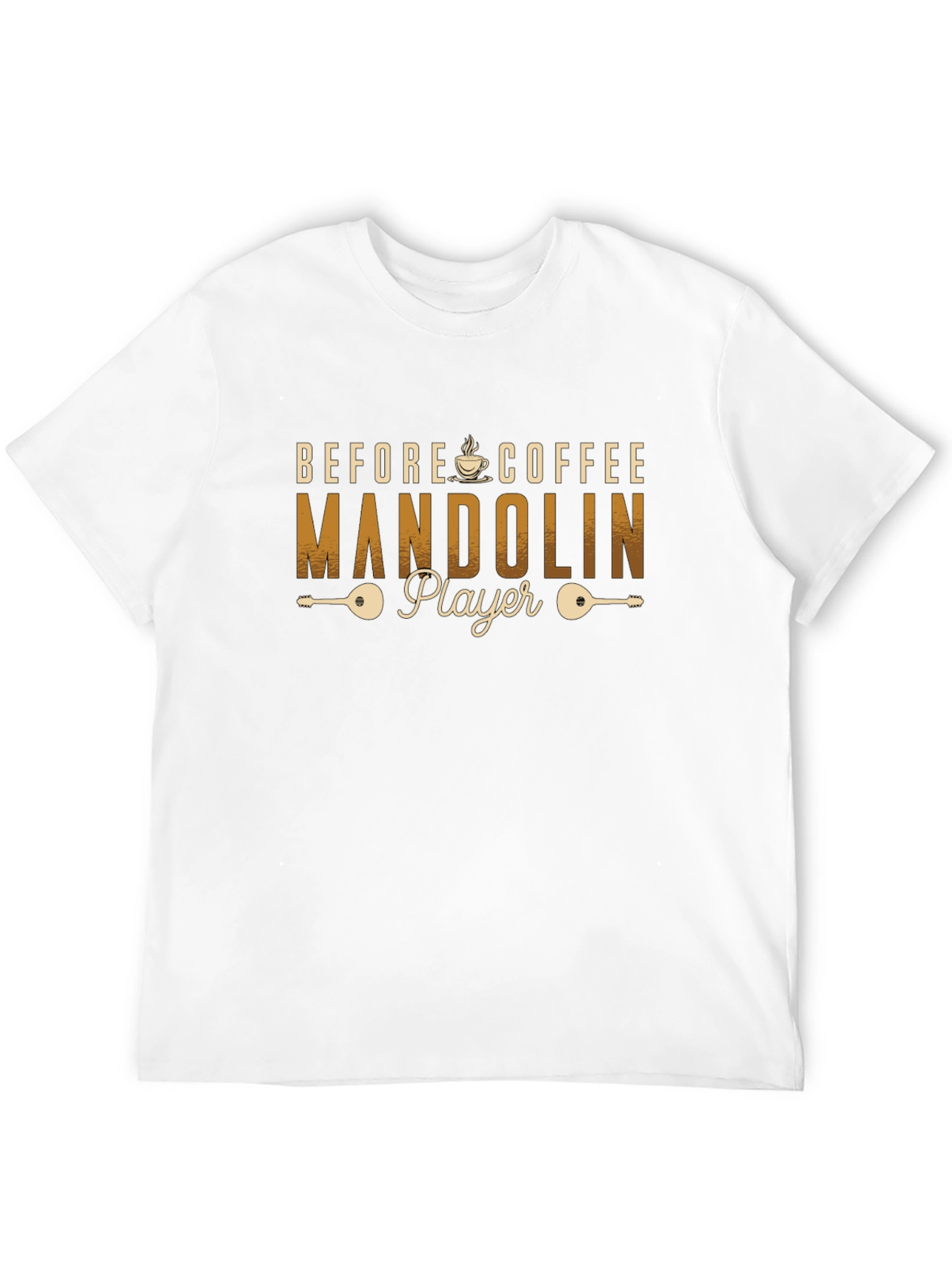 Before Coffee Mandolin Player T-Shirt