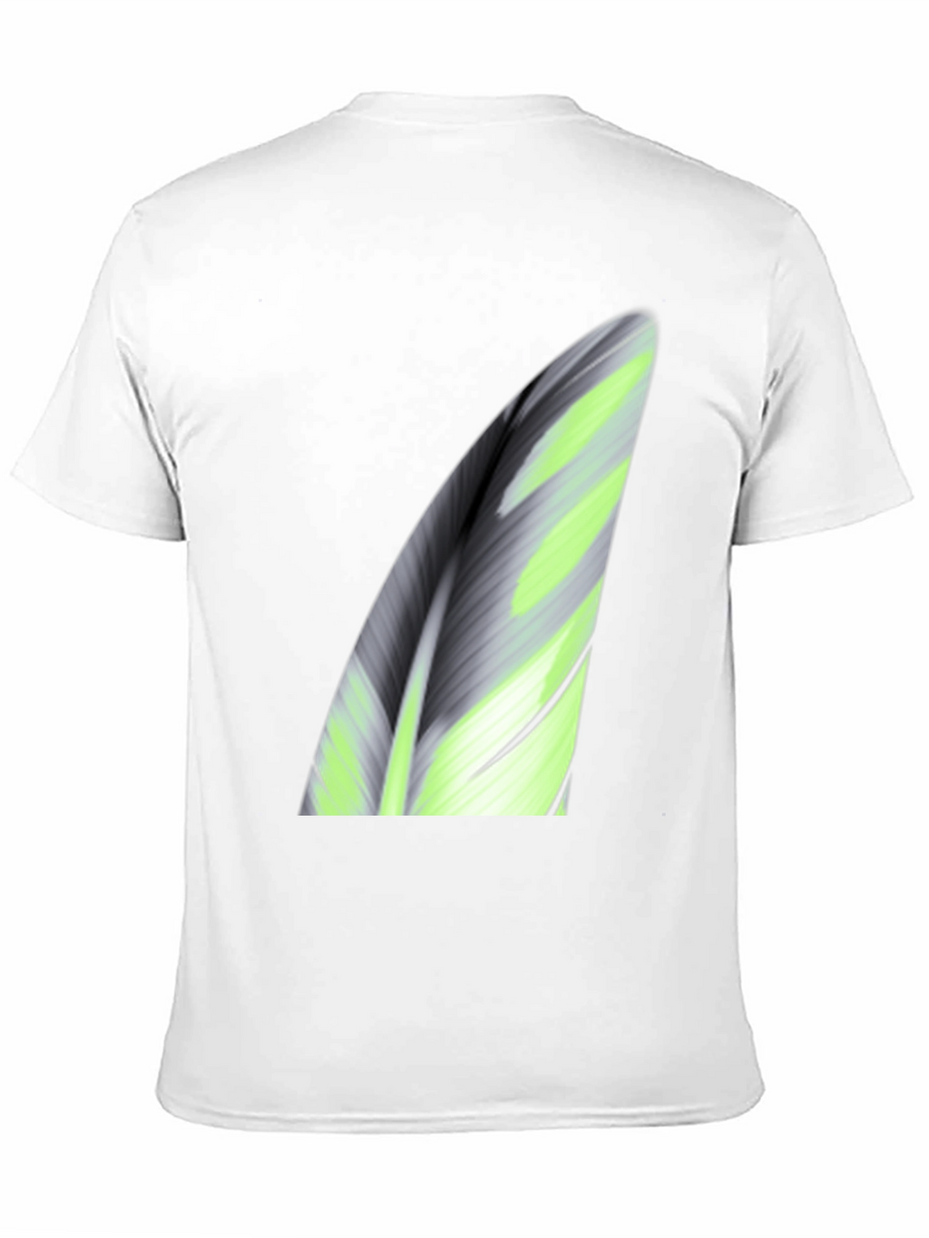 Abstract Leaf Print Black T-Shirt