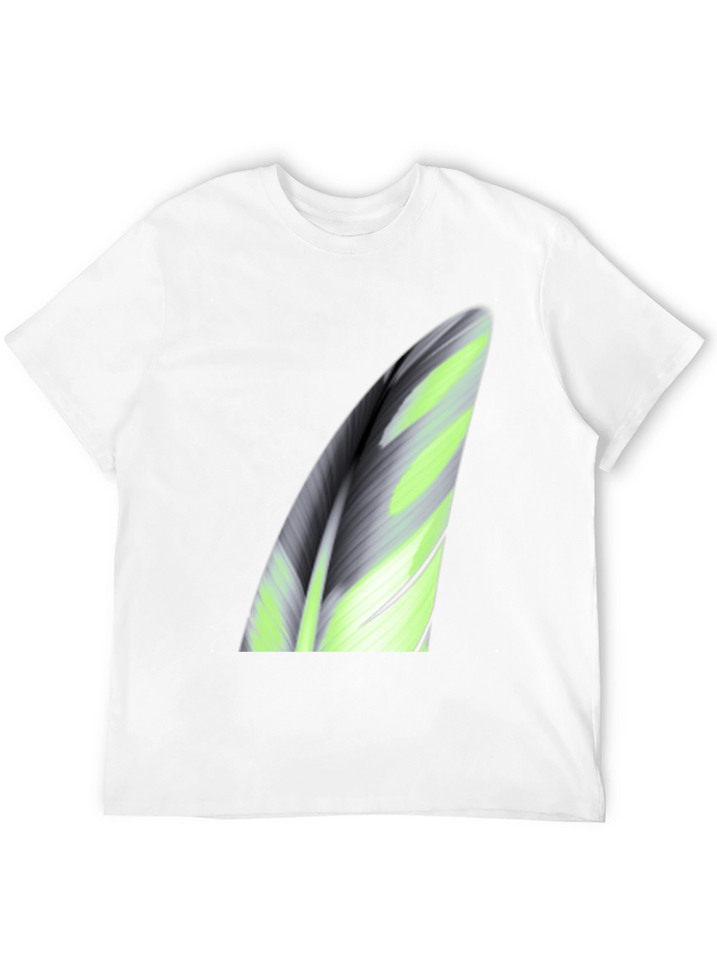 Abstract Leaf Print Black T-Shirt