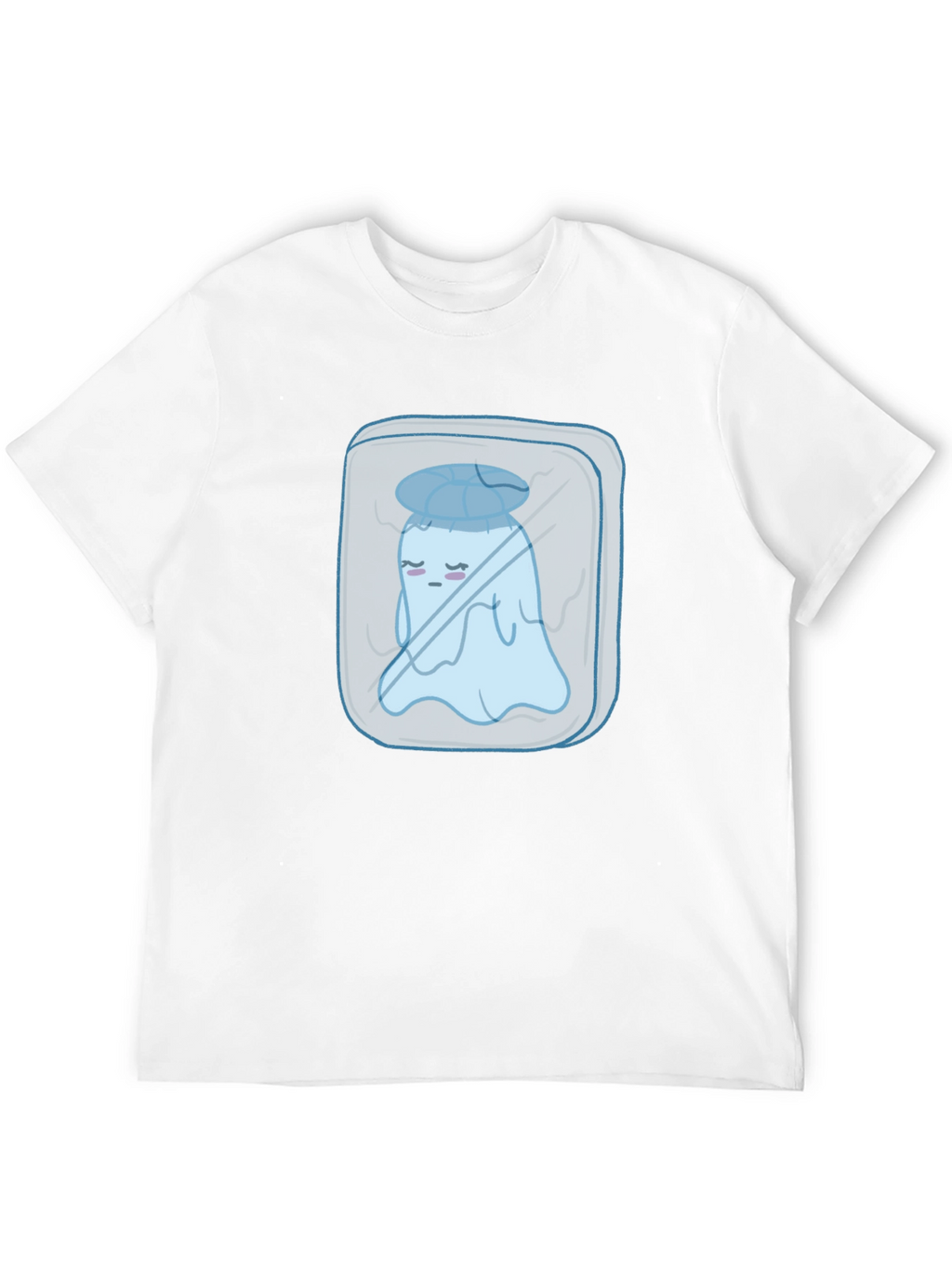 Sad Ghost in Ice Cube Graphic Tee