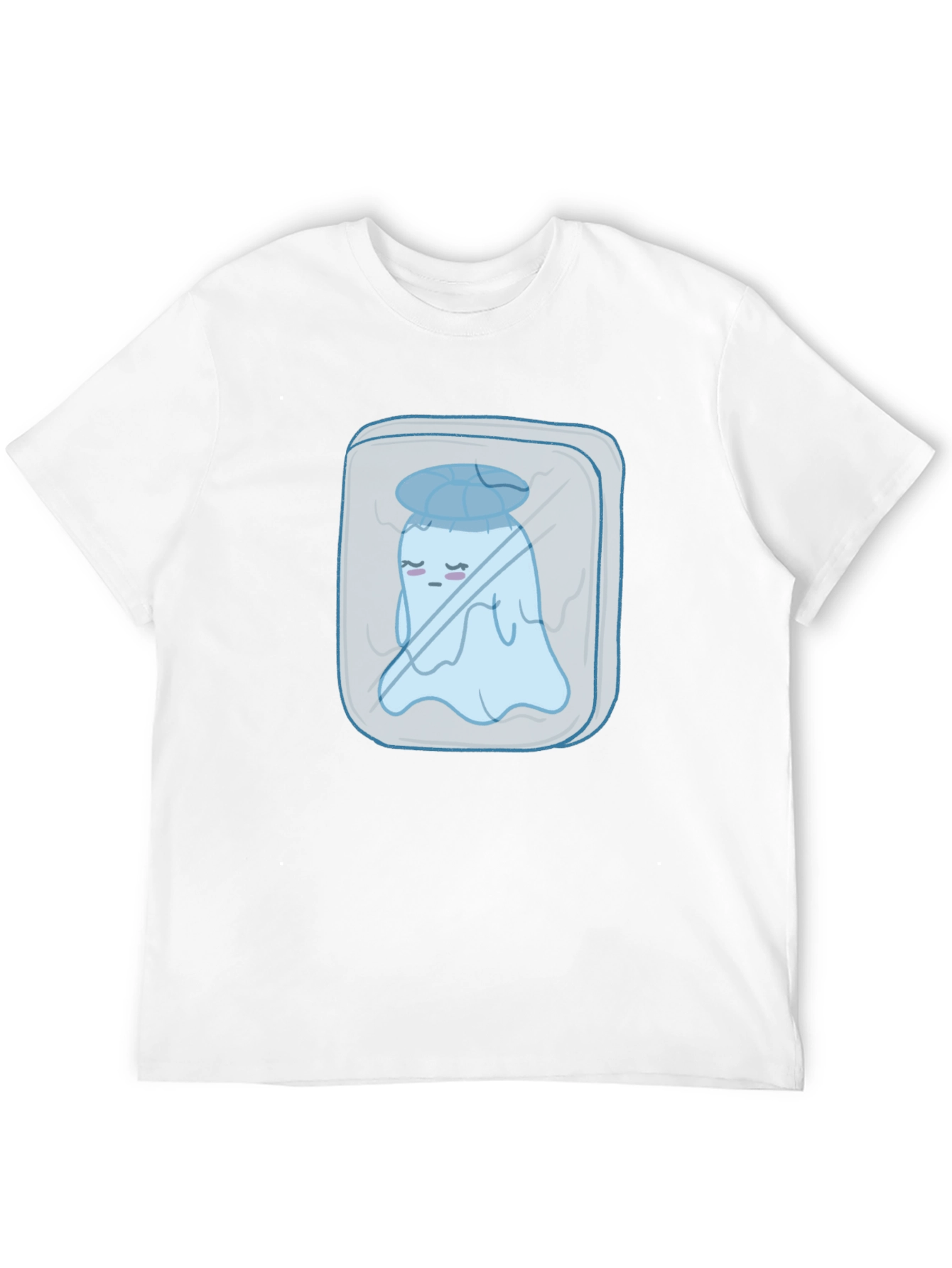 Sad Ghost in Ice Cube Graphic Tee