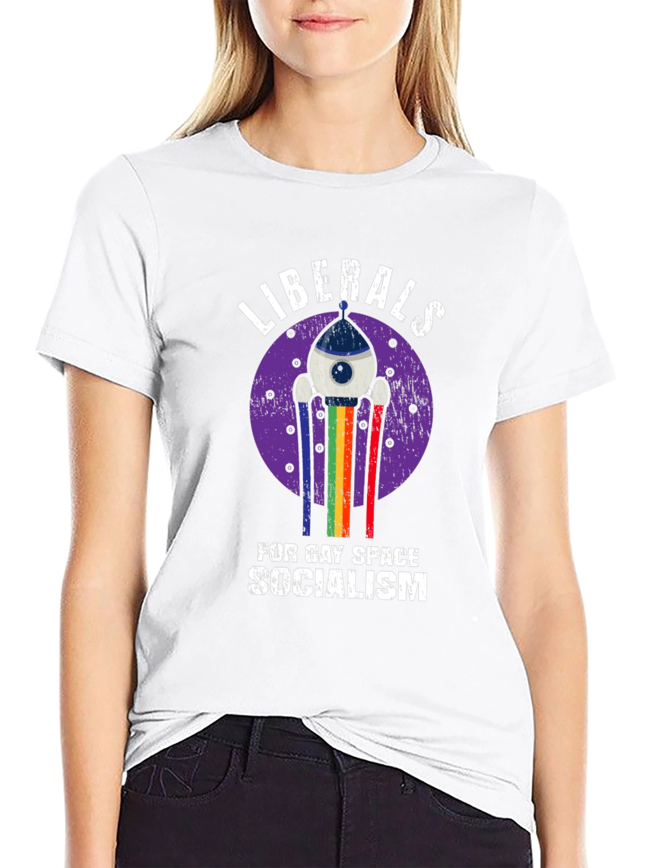 Liberals for Gay Space Socialism Graphic T-Shirt