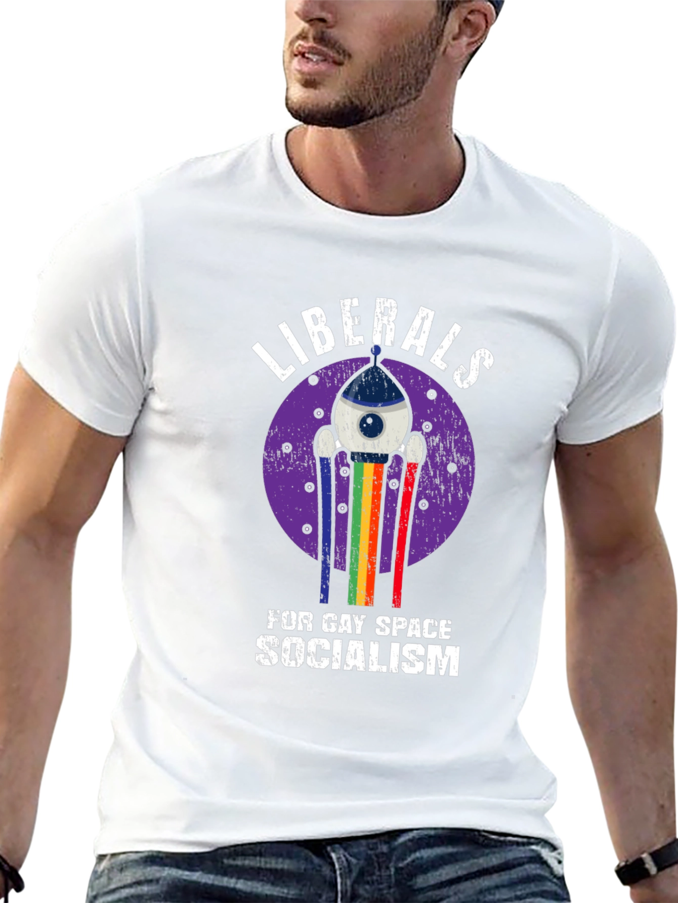 Liberals for Gay Space Socialism Graphic T-Shirt