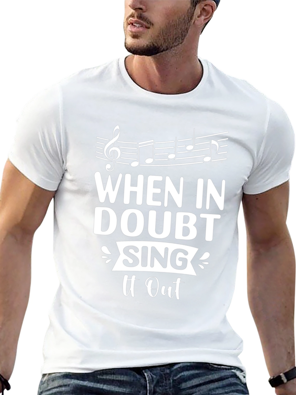 When In Doubt Sing It Out Black T-Shirt