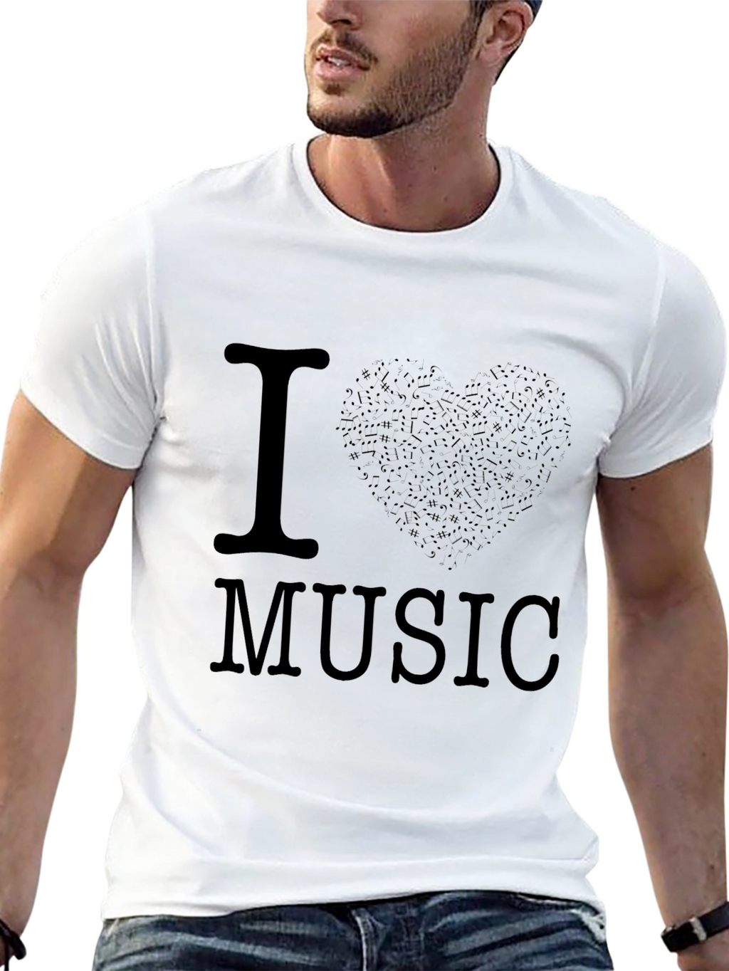 I Heart Music Graphic T-Shirt - Soft Cotton Tee