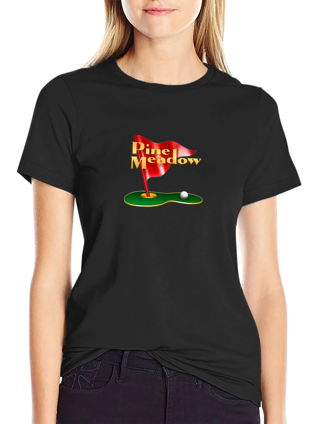 Pine Meadow Golf T-Shirt - Black