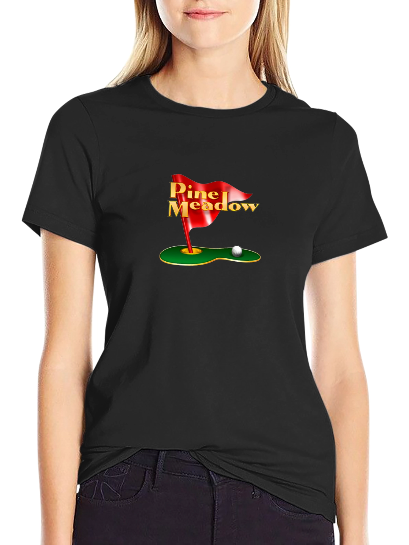 Pine Meadow Golf T-Shirt - Black