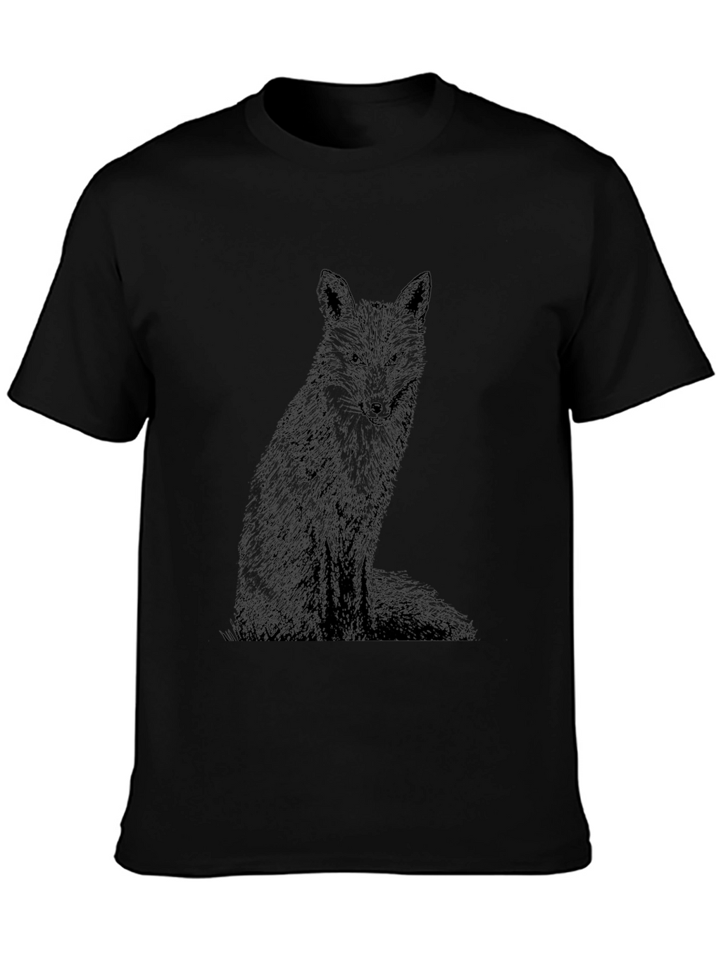 Black Fox Graphic Tee - Mens Stylish Cotton T-Shirt