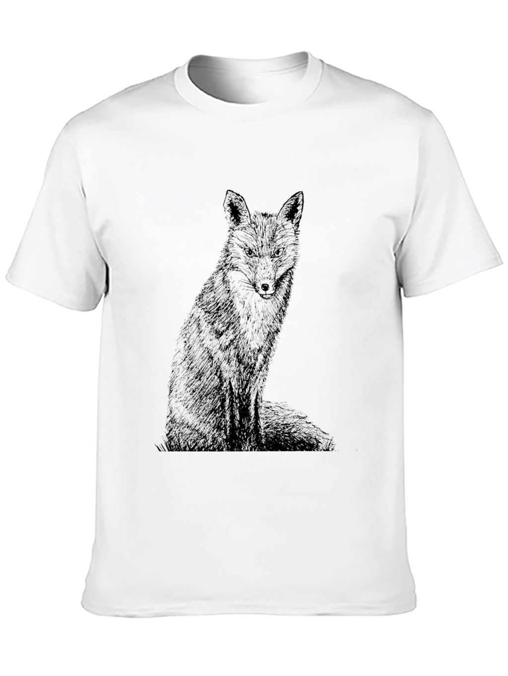 Black Fox Graphic Tee - Mens Stylish Cotton T-Shirt