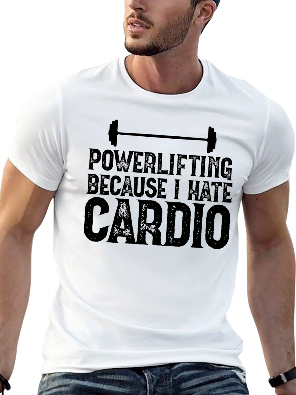 Powerlifting Hates Cardio T-Shirt