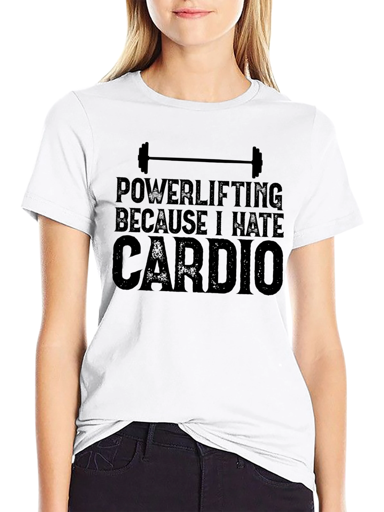 Powerlifting Hates Cardio T-Shirt