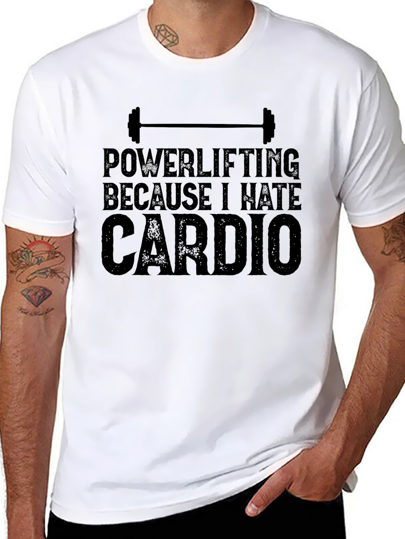Powerlifting Hates Cardio T-Shirt