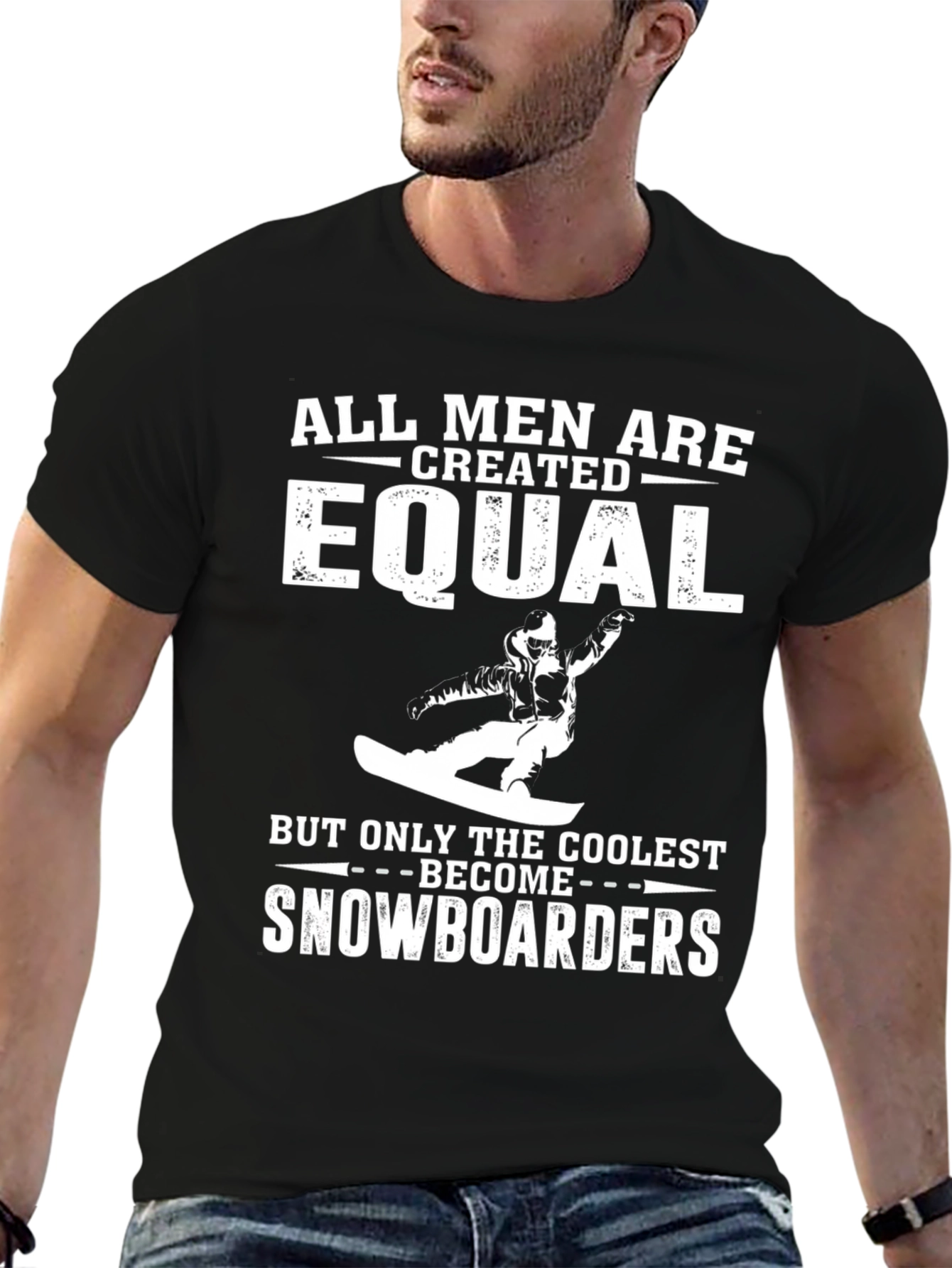 Snowboarder T-Shirt - All Men Are Created Equal Tee