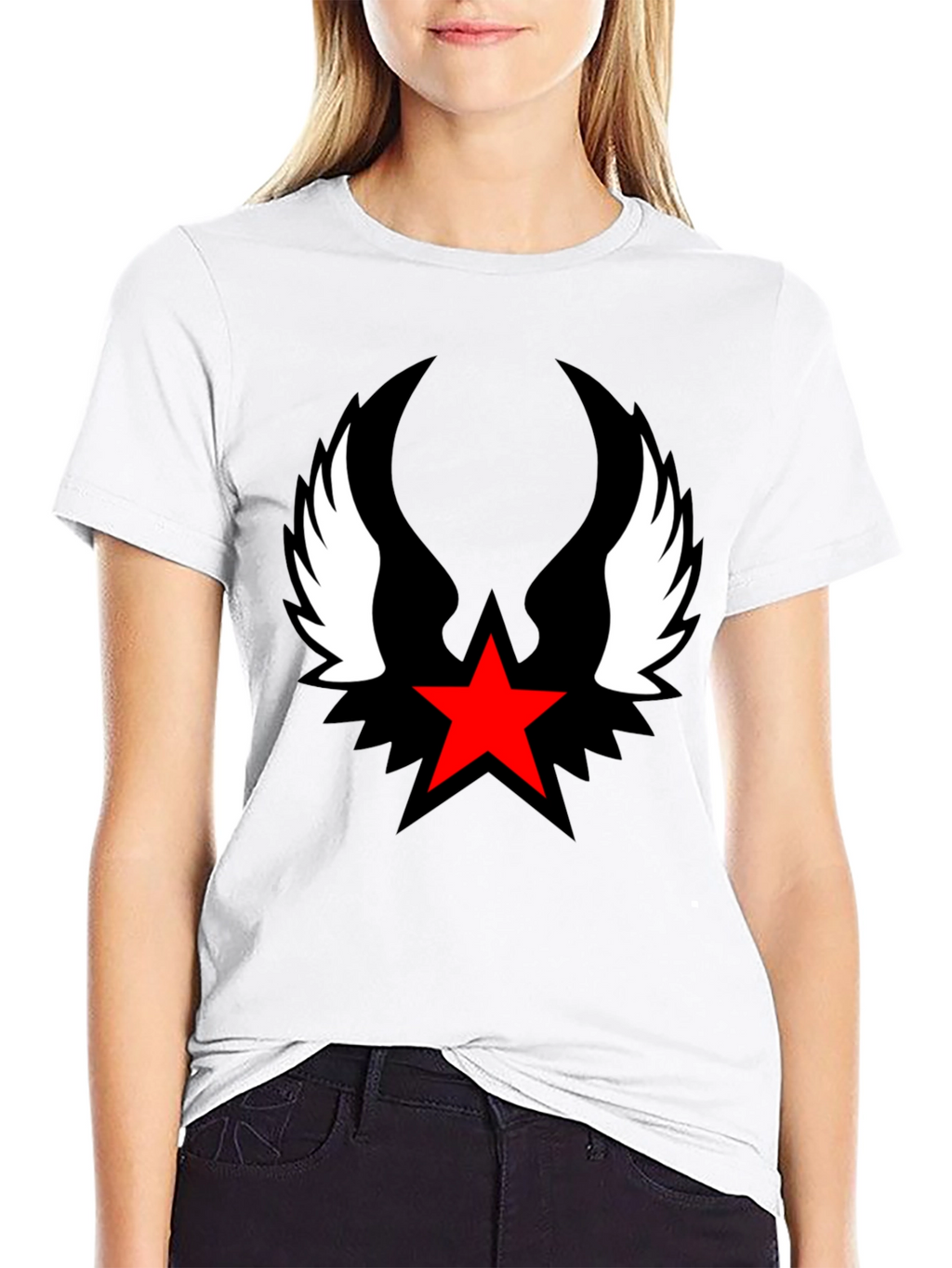 Red Star Winged Graphic Tee - Stylish Mens Shirt