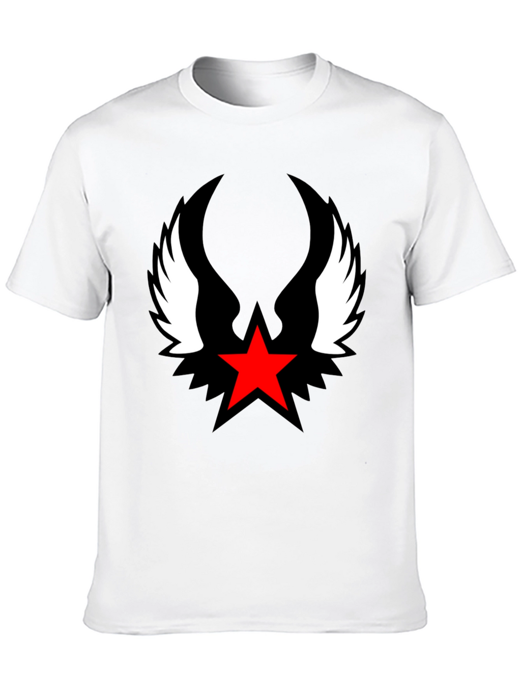 Red Star Winged Graphic Tee - Stylish Mens Shirt