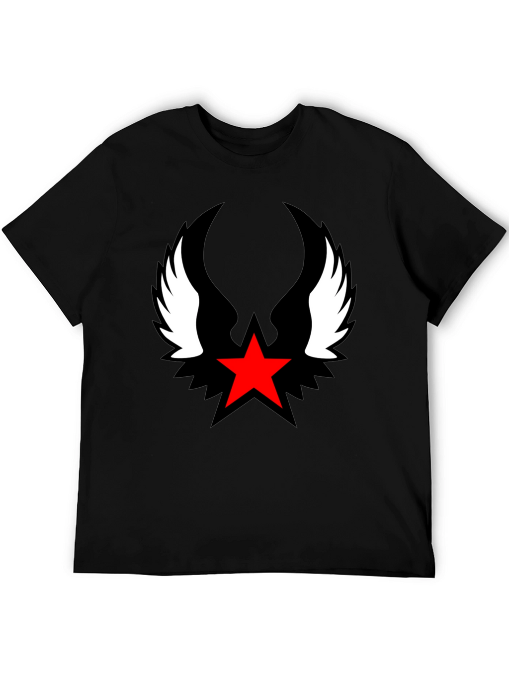 Red Star Winged Graphic Tee - Stylish Mens Shirt