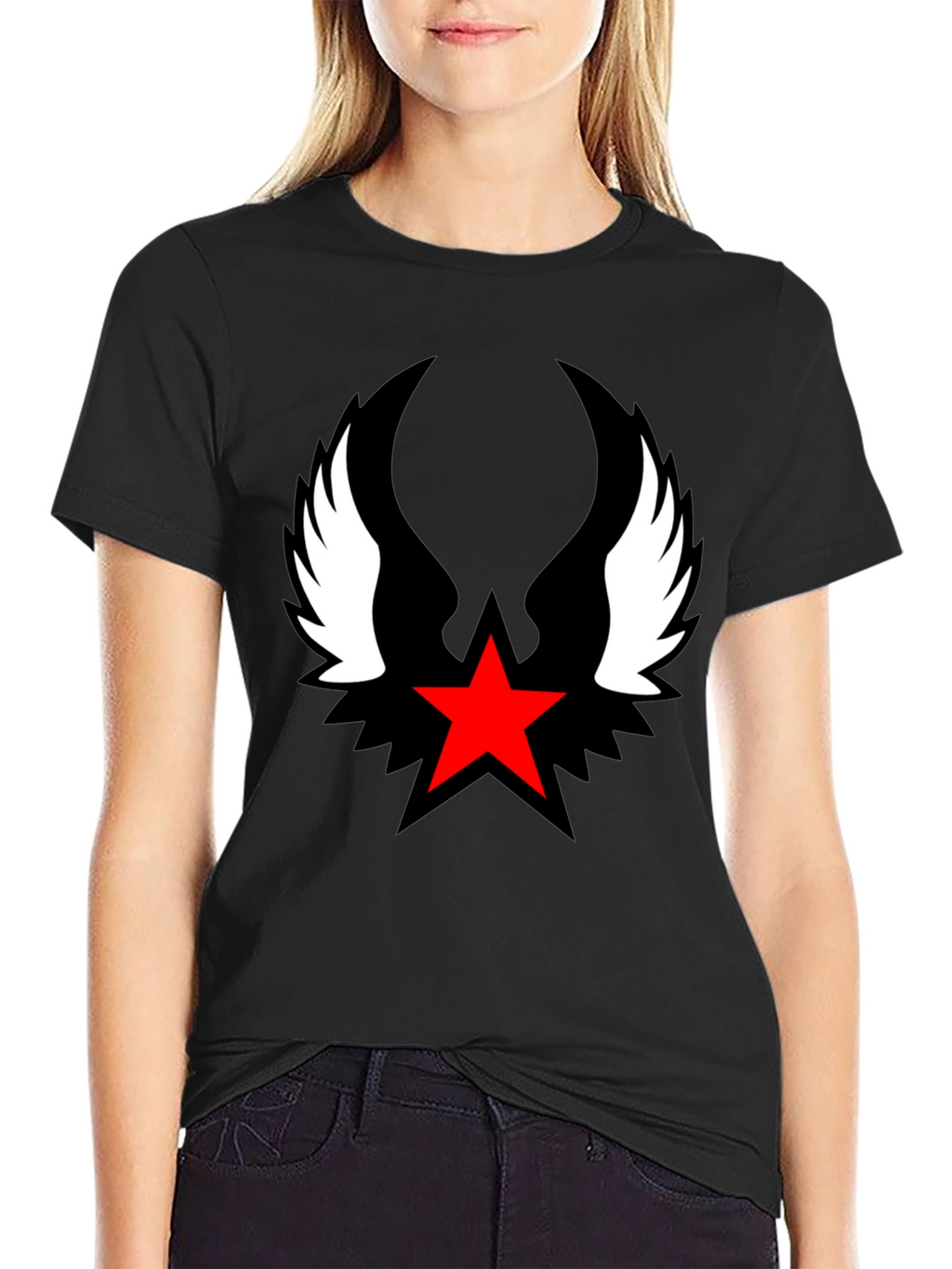 Red Star Winged Graphic Tee - Stylish Mens Shirt