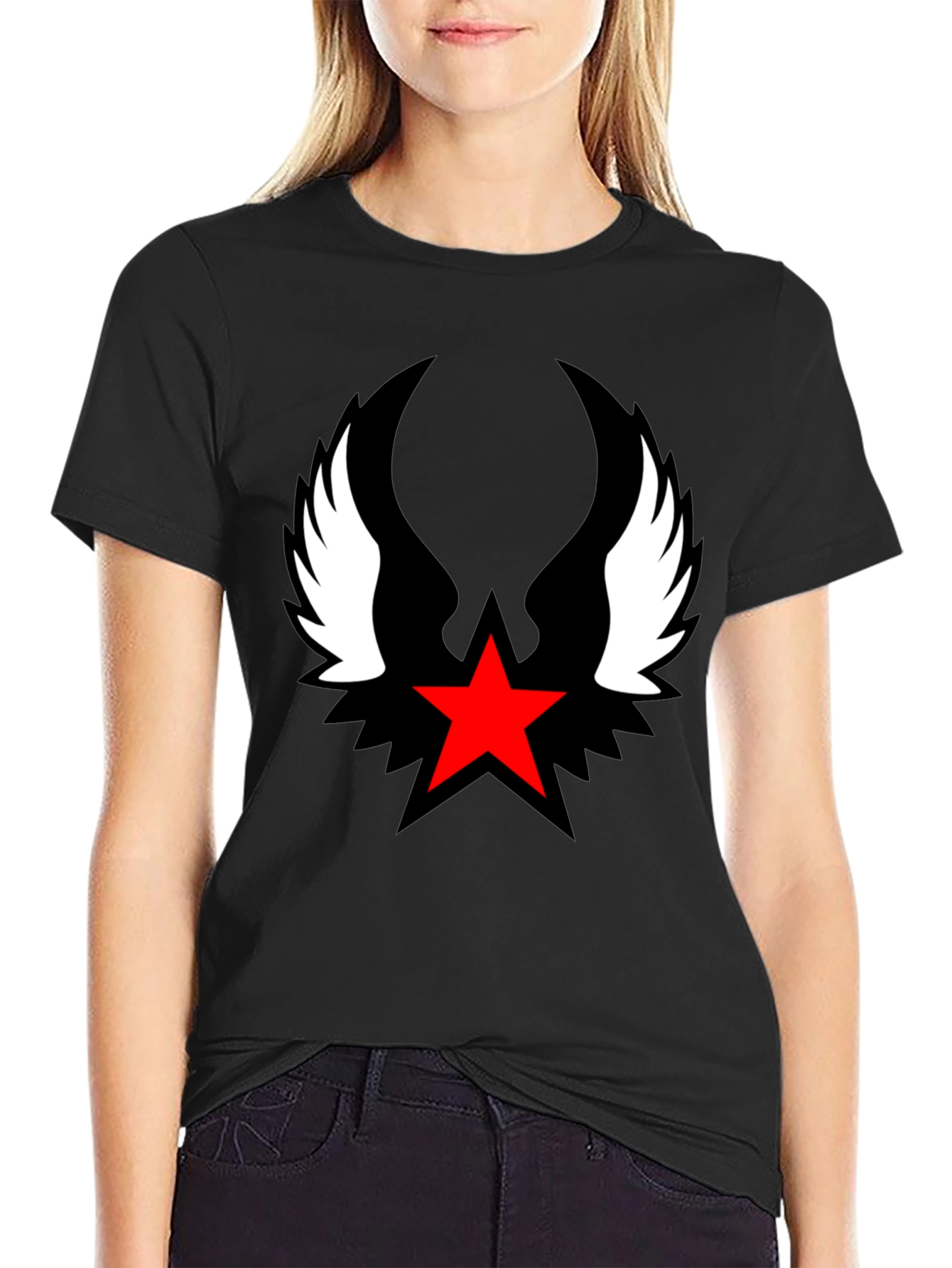 Red Star Winged Graphic Tee - Stylish Mens Shirt