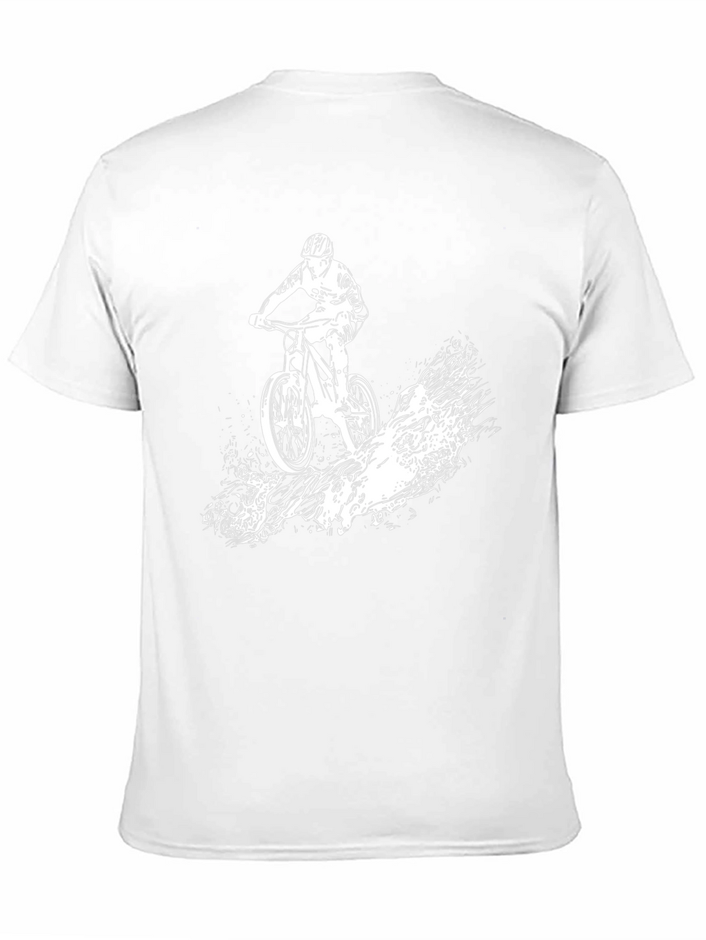 Mountain Biker Graphic Tee - Black Cotton T-Shirt