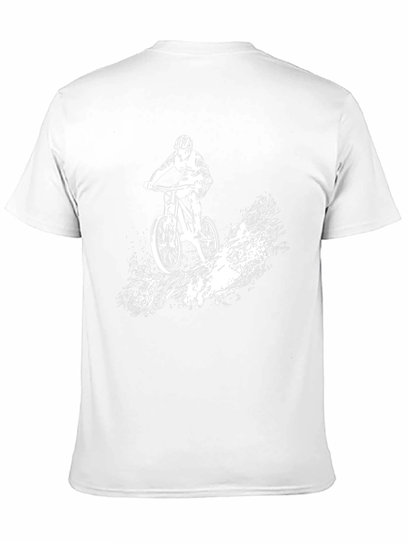 Mountain Biker Graphic Tee - Black Cotton T-Shirt
