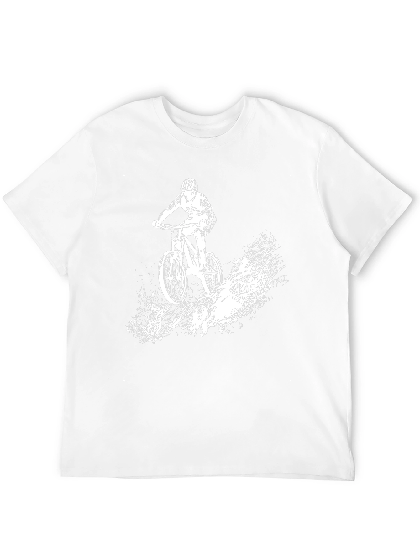 Mountain Biker Graphic Tee - Black Cotton T-Shirt