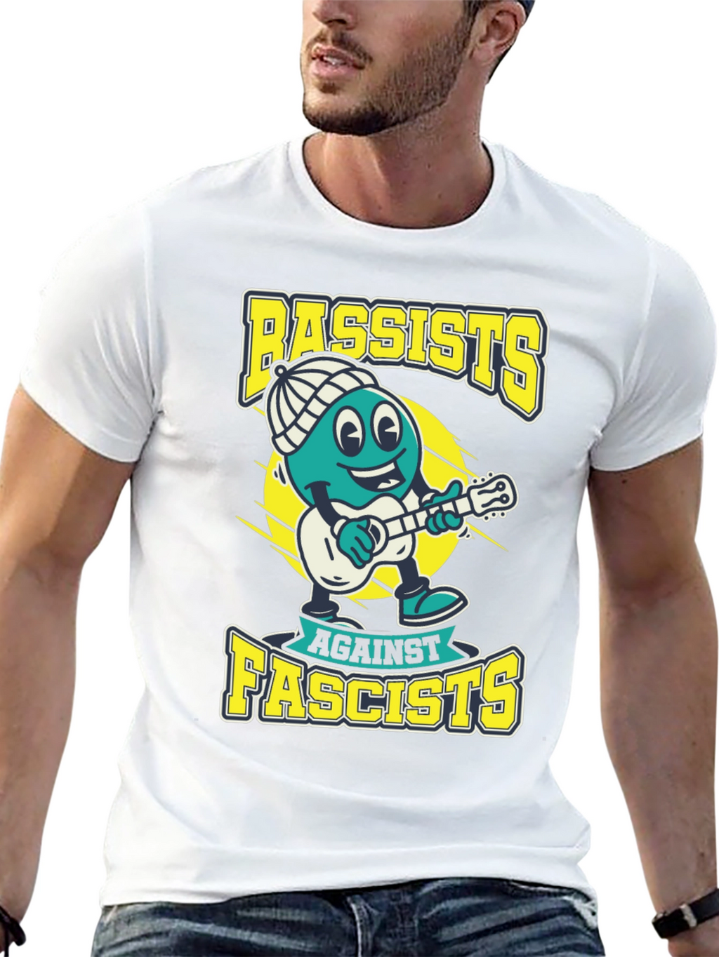 Bassists Against Fascists Graphic Tee - Political Statement T-Shirt